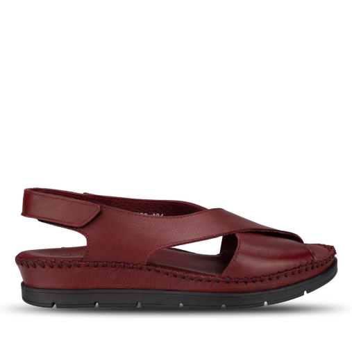 TINA-G Kadın Deri Sandalet Bordo 