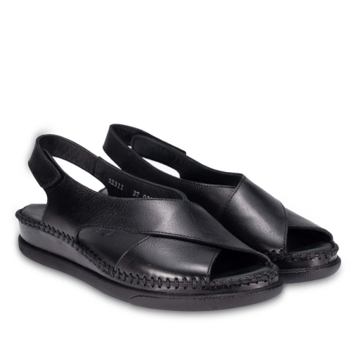 TINA-G Kadın Deri Sandalet Siyah - 3