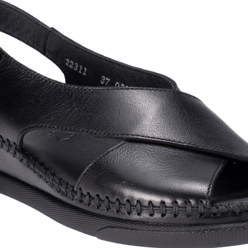 TINA-G Kadın Deri Sandalet Siyah - 5