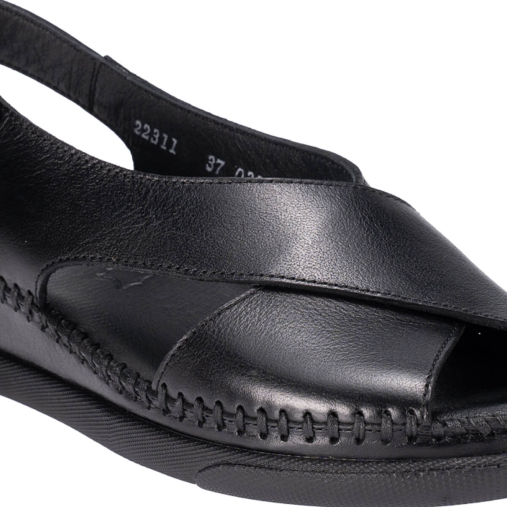 TINA-G Kadın Deri Sandalet Siyah - 5