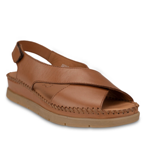 TINA-G Kadın Deri Sandalet Taba - 4