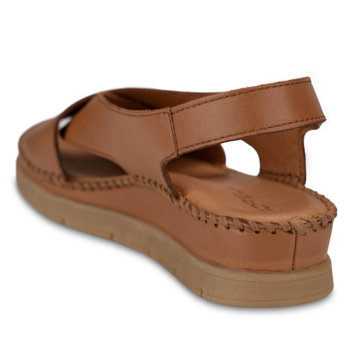 TINA-G Kadın Deri Sandalet Taba - 5