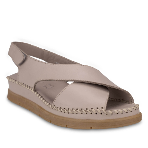 TINA-G Kadın Deri Sandalet Vizon - 4