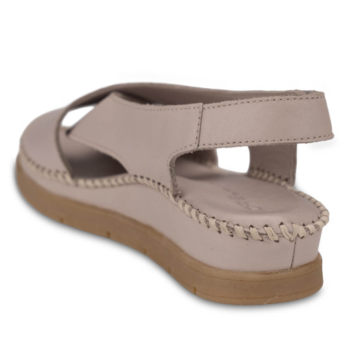 TINA-G Kadın Deri Sandalet Vizon - 5