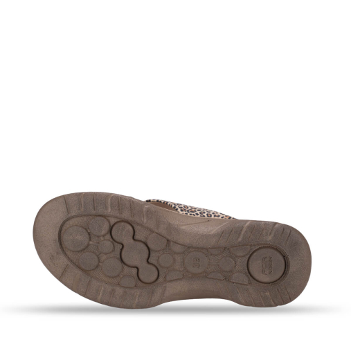 TOKYO-G Kadın Deri Terlik Bej Leopar - 6