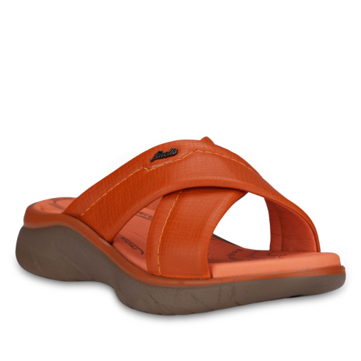 TOKYO-G Kadın Deri Terlik Orange - 4