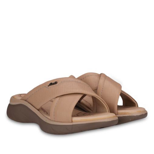 TOKYO-G Kadın Deri Terlik Vizon - 3