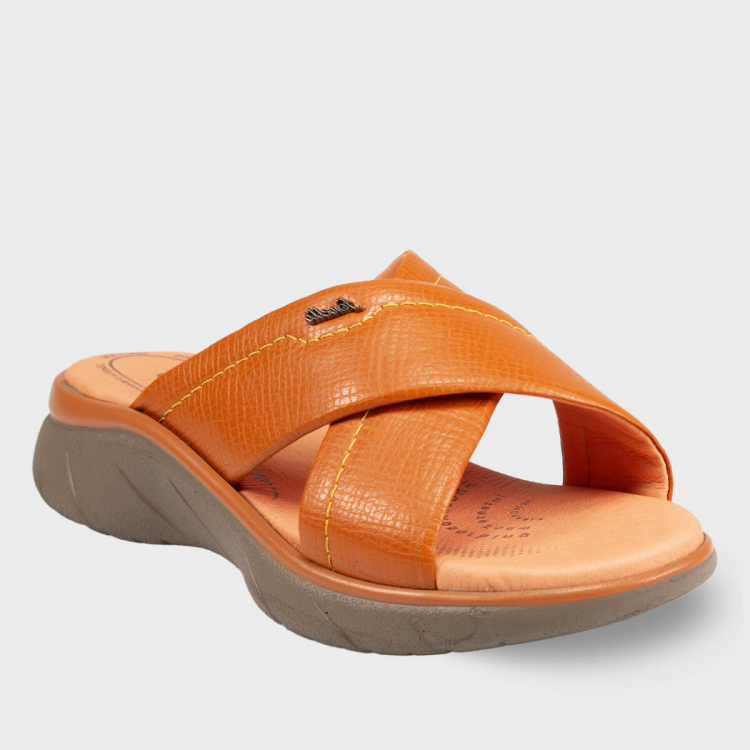 TOKYO-G Kadın Deri Terlik Orange - Forelli (1)