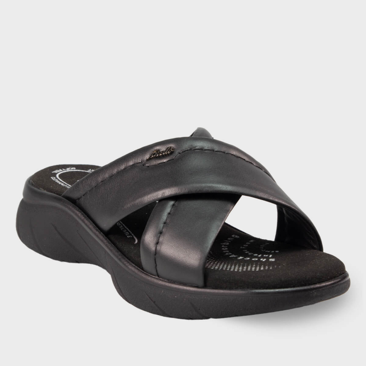 TOKYO-G Kadın Deri Terlik Siyah - Forelli (1)