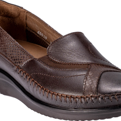 YONCA-H Kadın Deri Ayakkabı Kahve - 5