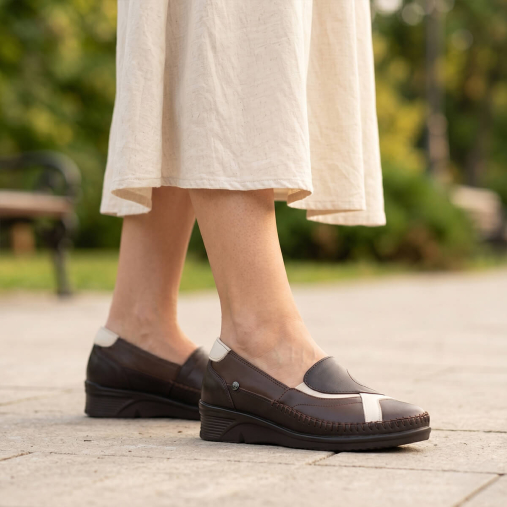 YONCA-H Kadın Deri Ayakkabı Taba-Kahve - Forelli (1)