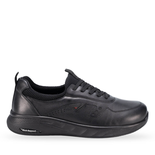 ZAGNOS-G Erkek Deri Ayakkabı Siyah - Forelli